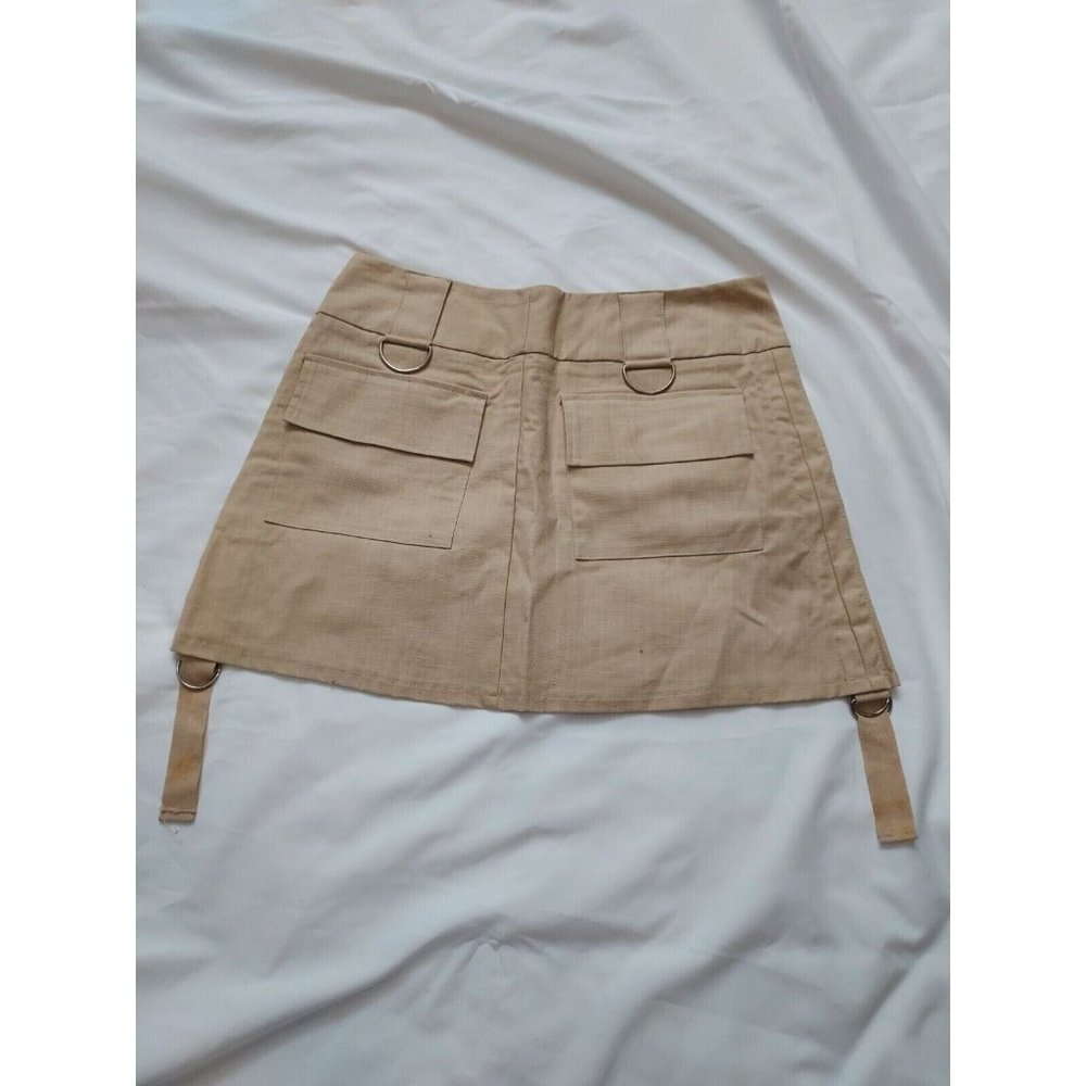 Vintage Double Zero Womens Mini Skirt, Tan, Medium - Picture 8 of 8